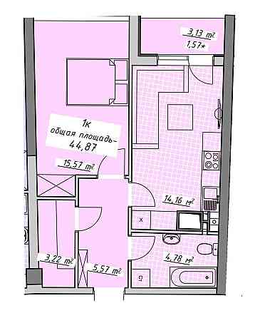 Без Комисии! Жк Атмосфера 1-комнатная квартира/Терраса/Море Одесса