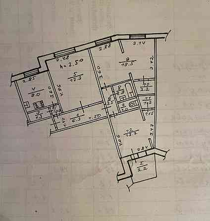 Аренда 3 комн квартиры Победа 6 р-н 35 школы Днепр