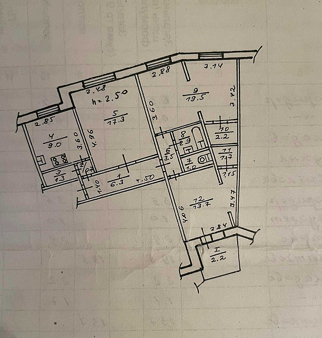 Аренда 3 комн квартиры Победа 6 р-н 35 школы Дніпро - зображення 6