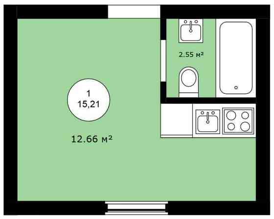 Смарт Квартири від 15.2 кв.м. | Aura Building - 6 проектів у портфелі Софиевская Борщаговка