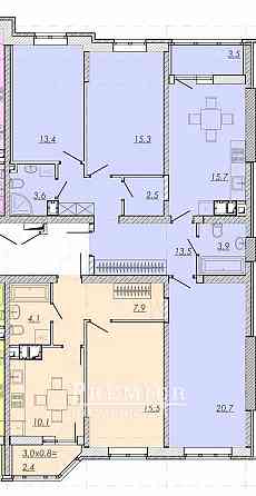 3-кімнатна квартира.  Центр міста. Готова до ремонту. 93м2  75000 у.о. Одеса