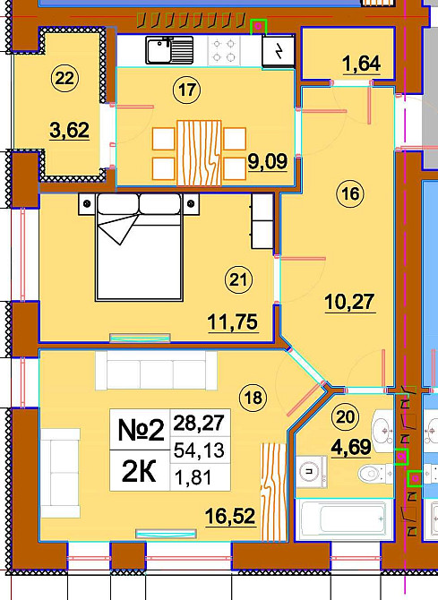 У збудованому будинку 1-на квартира (43,41 кв) в ЖК Комфорт-Сіті Калуш - зображення 4