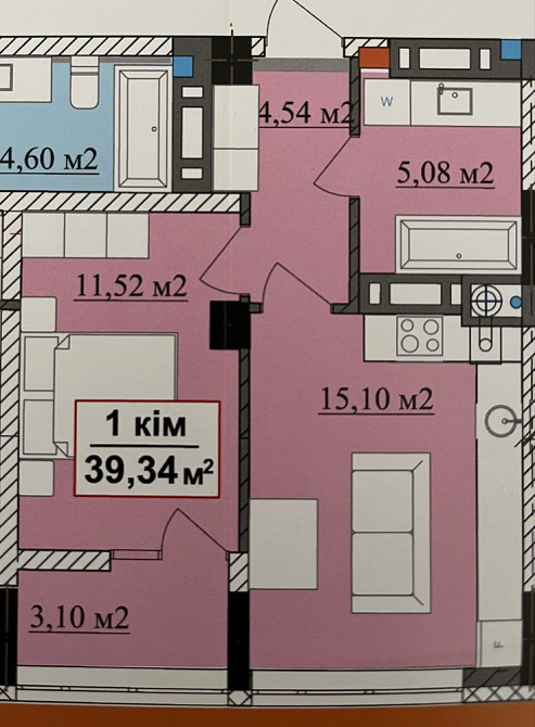 Продається від забудовника 1 кім. ЖК Міленіум Еліт. Розтермінування. Крихівці - зображення 2