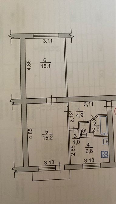 Продам 2 комнатную квартиру, 5/5, Северокольцевая Запоріжжя - зображення 5
