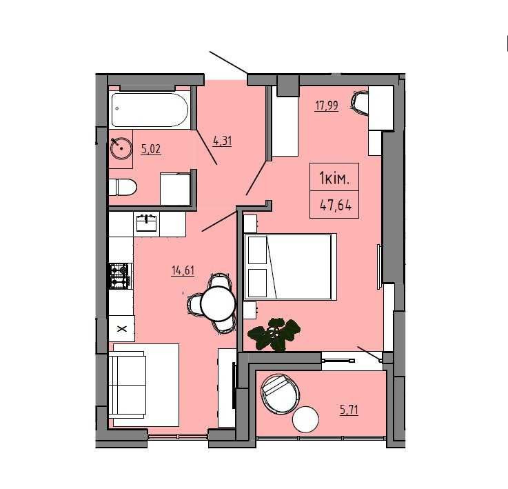 Однокімнатна квартира в новобудові! Луцьк - зображення 8