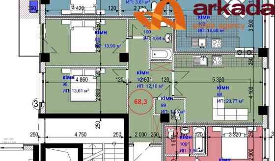 2кім в ЖК Park Residence! Озеро Парк! Ивано-Франковск