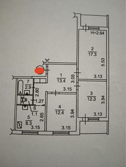 ВЛАСНИК БЕЗ КОМІСІЇ  3-к 76 кв.м., метро Теремки, вул. Ак. Заболотного Київ - зображення 4