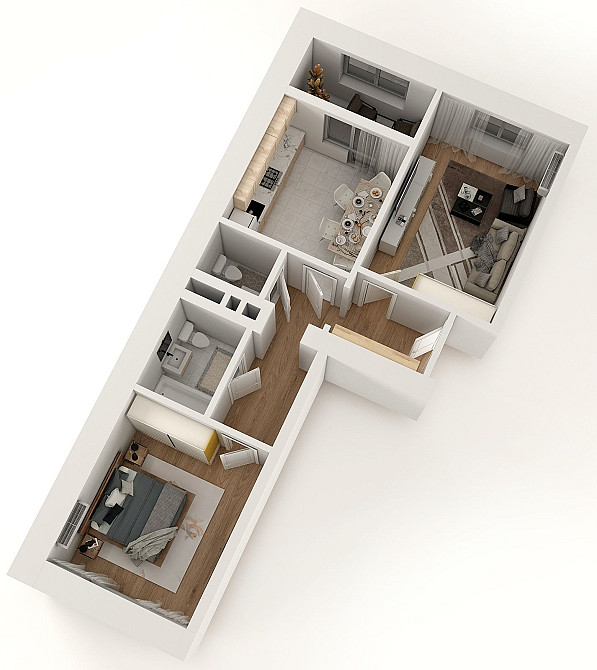 2-кімнатна 59.4 м2 3 секція ЖК ВСІ СВОЇ Білогородка (Київська обл.) - зображення 7