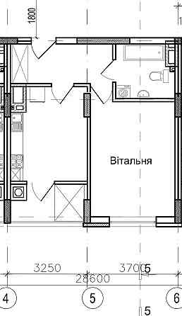 1-кімн. Новобудова - 46 м2 -  в Авторському будинку - район Парку Черновцы