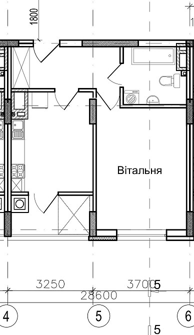 1-кімн. Новобудова - 46 м2 -  в Авторському будинку - район Парку Чернівці - зображення 1