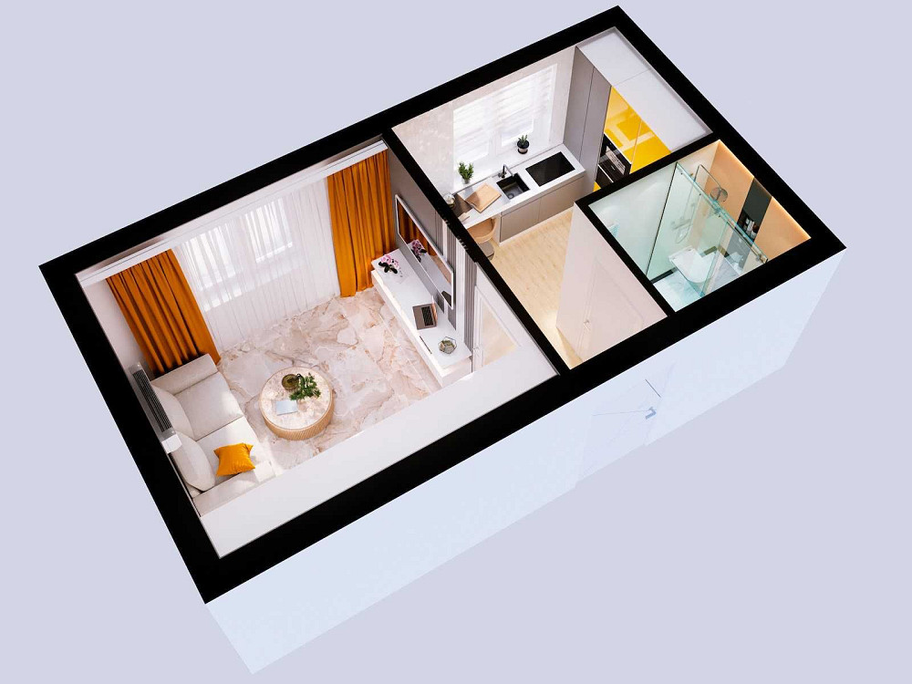 1-кім. роздільна 18.5м2 | Кухня Окремо | Газ | Центральні коммунікації Софиевская Борщаговка - изображение 3