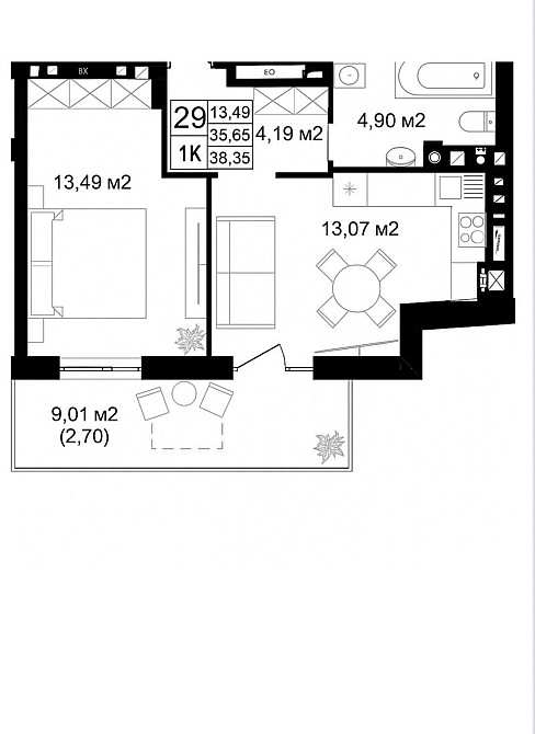 Продаж 1-но кімнатної квартири в ЖК "D2" вул. Дашкевича, 2 Львов - изображение 5