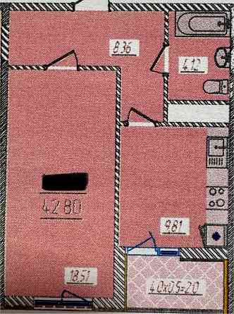 1-кімнатна квартира , Кадор сіті, Краснова, 66 Перлина. Одеса