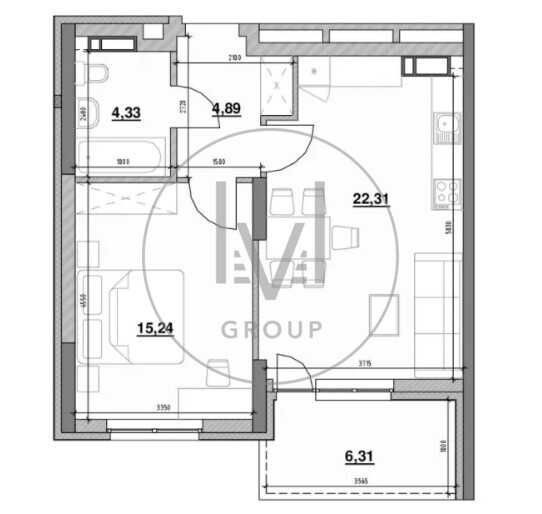 Переуступка! БЕЗ КОМІСІЇ 1к 53м² ЖК O’kLand Повітрофлотський просп. 56 Київ - зображення 2