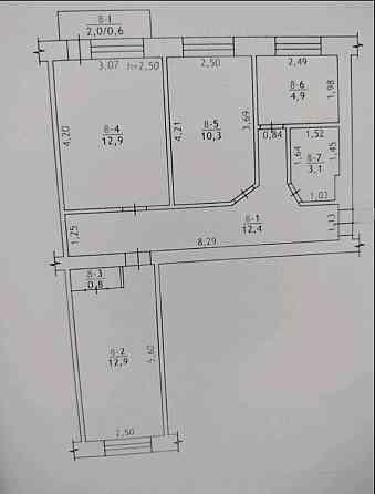 Продам 3-х комнатную квартиру на 2/5 ЮТЗ / Южная Николаев