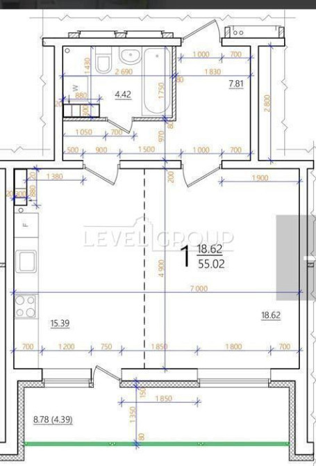 Продаж 1кім квартири (євродвушка), 55м2, ЖК Одеський бульвар Київ - зображення 2