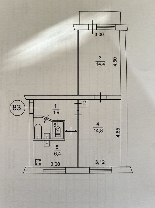 2к квартира;3этаж;погреб;Правый берег;улАлтайская;Мебель;Торг;Владеле Кам`янське (Запорізька обл.) - зображення 7