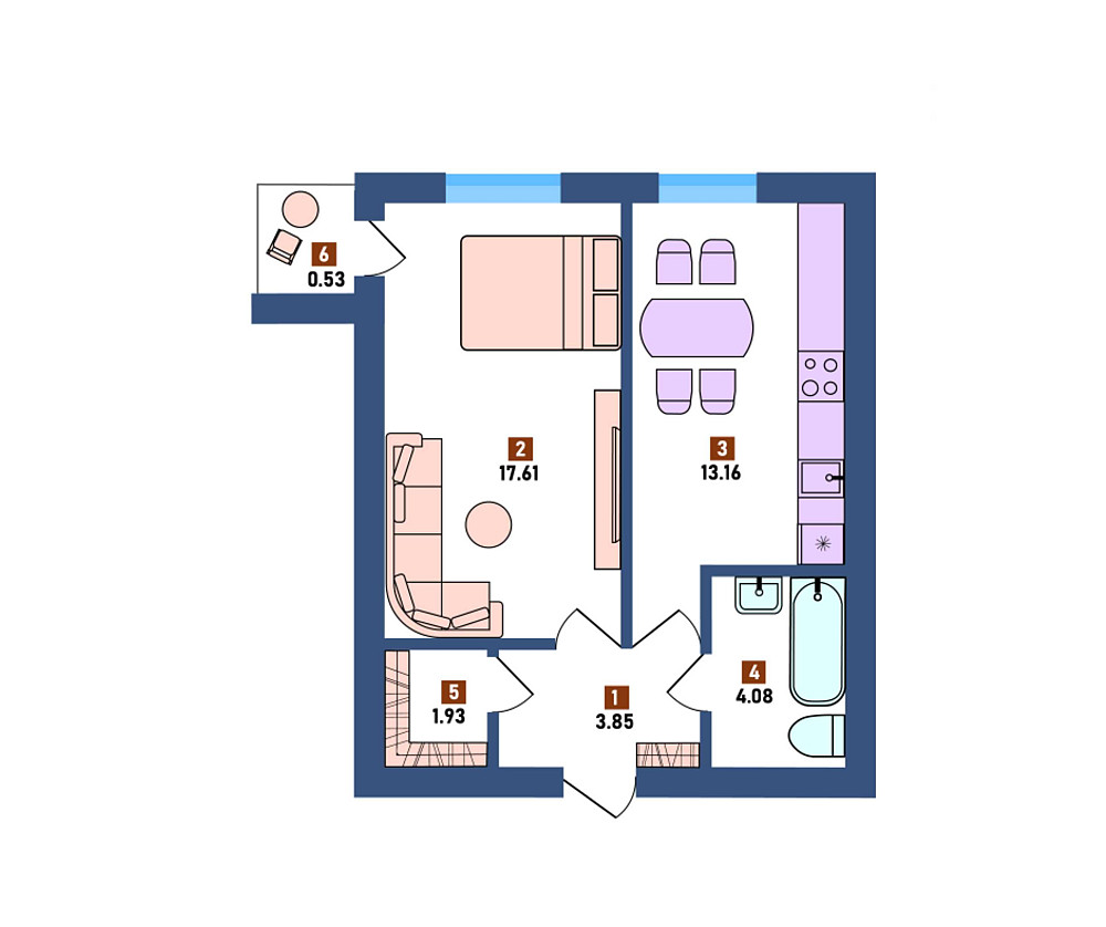 Однокімнатна квартира в новобудові Луцьк - зображення 5