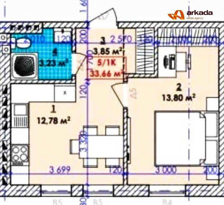 Продаю 1 к видову квартиру з виглядом на місто ЖК Акварель гаряча ціна Чукаловка - изображение 7