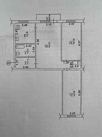 Продам трешку ЦЕНТР возле фонтанаСЕРТИФИКАТ Александрия (Ровенская обл.)