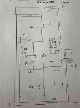 100м2 ЖК Пролисок ДОМ ЗАСЕЛЁН, КОММУНИКАЦИИ Продам 3 комн. квартиру AB Харьков