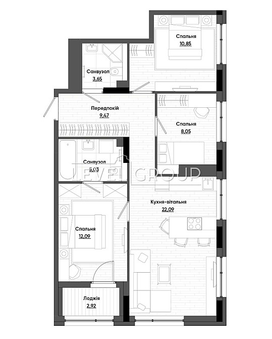 Продаж 3-кім ЖК LUCKY LAND Київ - зображення 8