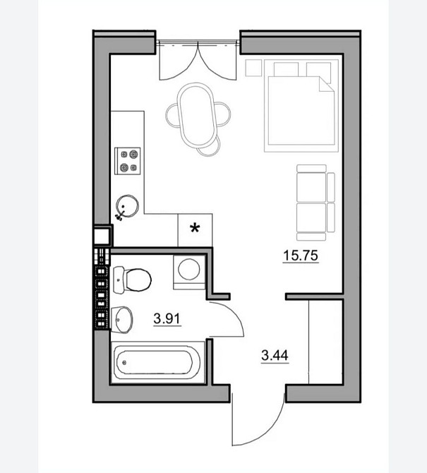 Продам смарт квартиру 23м2. Святопетрівське. Святопетрівське (Києво-Свят.р-н) - зображення 4