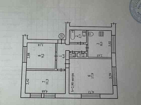 3 кім Сталінка з окремими кімнатами на Рокуватій, 2 поверх, лічильники Кривой Рог