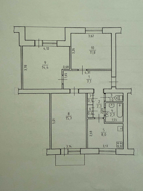 Продається простора 3-кімнатна квартира Глухівці - зображення 1