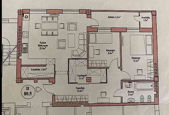 Трьох кімнатна квартира Новояворівськ