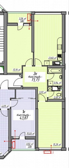 ЖК Элегия Парк . Двухстороняя  2 х комн с видом на море . Одеса - зображення 8