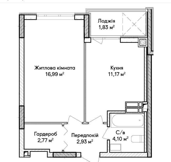 Краща будівельна група Синергія. Єоселя. 1к квартира з гардеробом Ірпінь - зображення 4