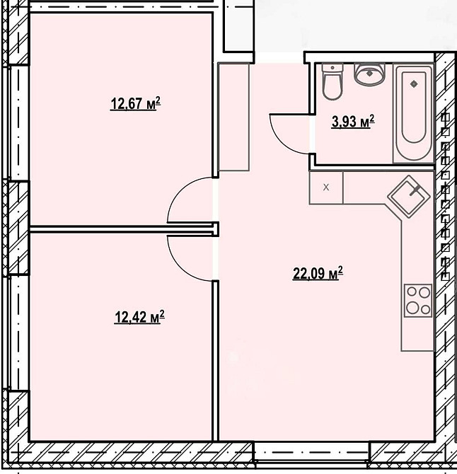 2к квартира з просторою кухнею-вітальнею! Парк! Інфраструктура! Ирпень - изображение 2