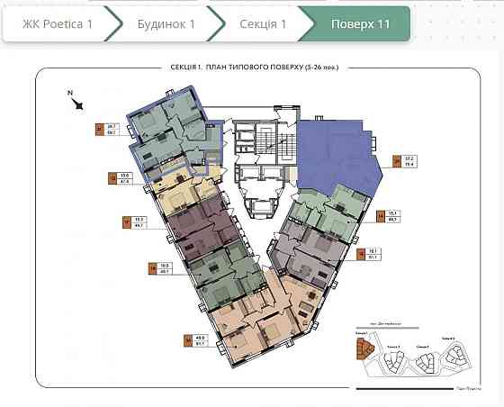 Продається простора двокімнатна квартира в сучасному ЖК Поетіка Київ