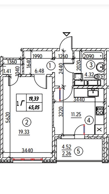 Продаж 1к квартири 45,05м2  ЖК Навигатор 2 Київ - зображення 2