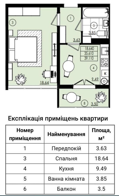 Продаю 1-кімнатну квартиру у ЖК "Вишневому" Микитинцы (Ивано-Франковская обл.) - изображение 3