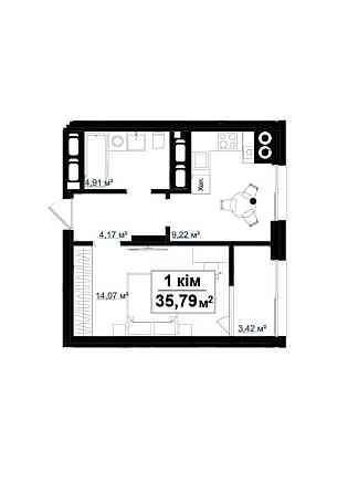 Квартира 35,79м2 у новому ЖК Акварелі на Пасічній за акційною ціною! Ивано-Франковск