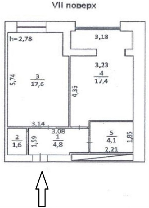 1-кім. квартира 46 м² у цегляному будинку, інд. опалення Одесса - изображение 2