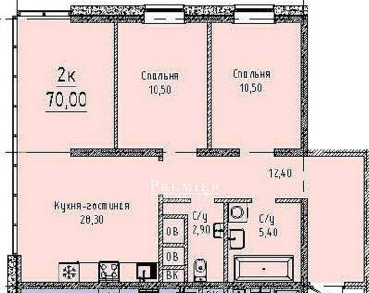 2х кімнатна 70м2 новий ЖК з видом на море Аркадія Одеса - зображення 2