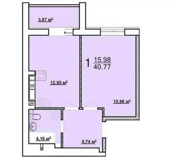 ДОМ С КОММУНИКАЦИЯМИ! Продам 1 комн квартиру 41м2, ЖК Мира AB Харьков