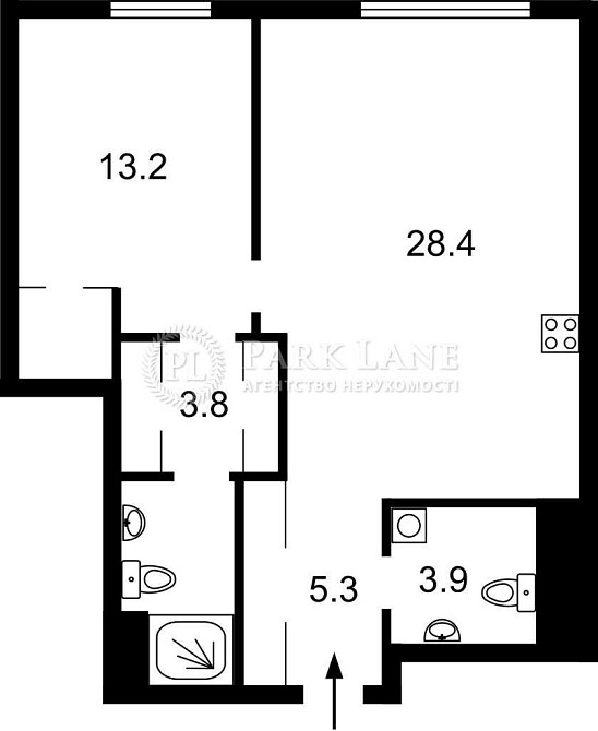 Без %  2к 69м2 Центр Печерський Тютюника ЖК TRINITY Палац України Київ - зображення 2