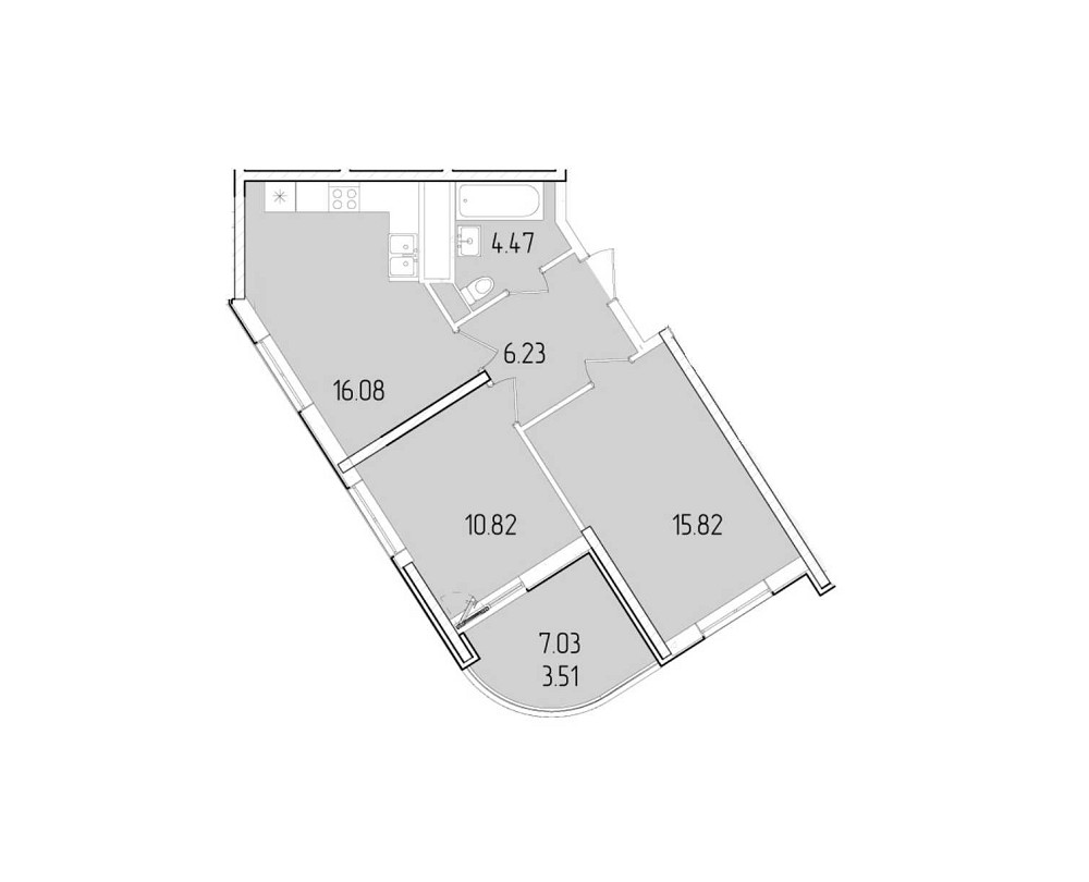 Квартира в КадорСіті. Зданий ЖК. Південно-західна, середній поверх Одесса - изображение 3
