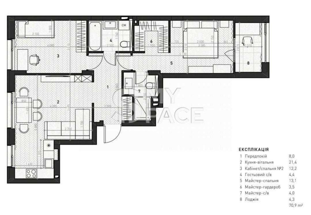 Без% Нова! 2к 70м2 Ніхто НЕ жив! | Салютна 2 к.26 | Файна Таун | Нивки Київ - зображення 2