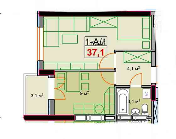 Гарна Ціна! 1К квартира! Сдача будинку!!! Ірпінь
