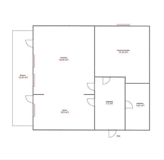 Без%, ЖК Ліпінка, 2-кім, 57м2, 3 поверх Київ
