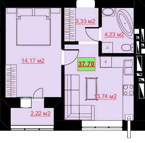 Продаж квартири, поруч міський парк, підігрів підлоги Ивано-Франковск
