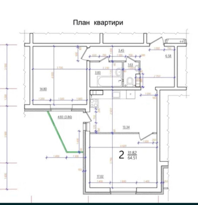 ЖК Одеський бульвар Продам двокімнатна квартира 65 м2 Новосілки Чабани - зображення 4