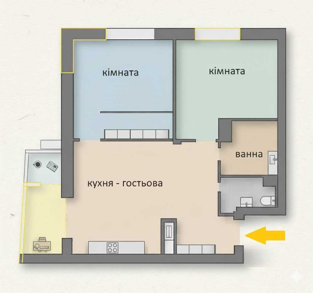 2-3 кімнатна з ремонтом в новому ЖК. метро Сирець, Нивки 20 хвилин Київ - зображення 7