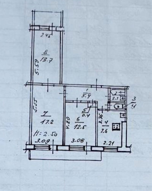 Продам 3-х ком кв. Победа-5. Бульвар Славы , средний этаж Днепр - изображение 7