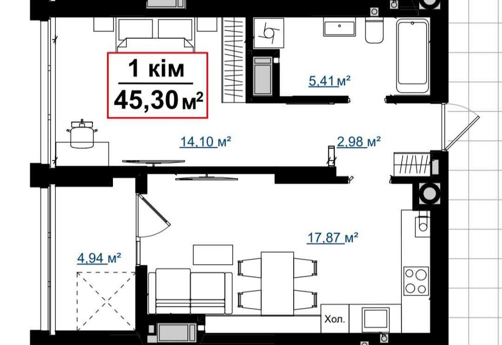Продаю 1кімнатну квартиру 45м2 біля Парку та Озера. ЖК Lake Park. Ивано-Франковск - изображение 6